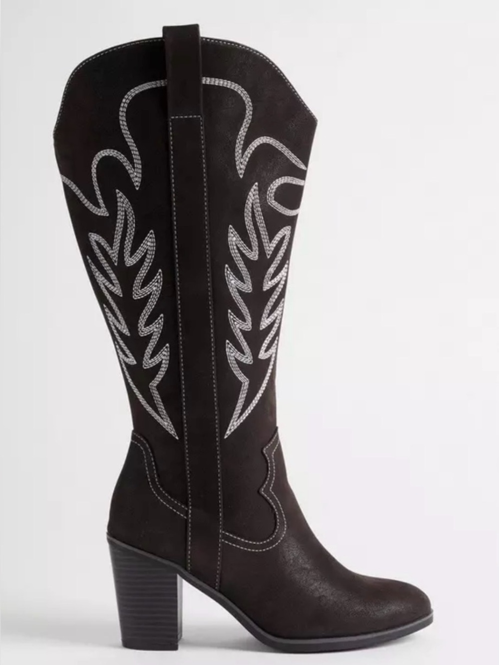 Tall Shaft Heeled Western Boot extra wide calf - new no tags.